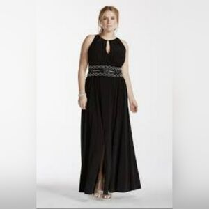 R & M Richards Black Sleeveless Maxi Dress